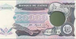 Modifikasi Uang Karena Kudeta (Zaire)