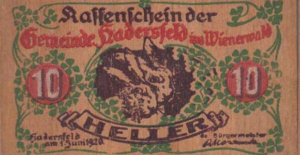 Uang dari lembaran kayu (Jerman)